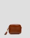 Bolso bandolera Bazin brandy craquelado - Mujer | Roberto Verino