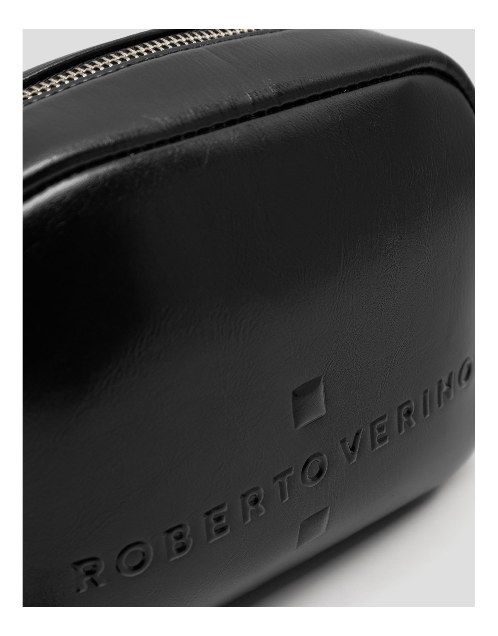 Crackle Black Bazin Shoulder Bag - Mujer | Roberto Verino