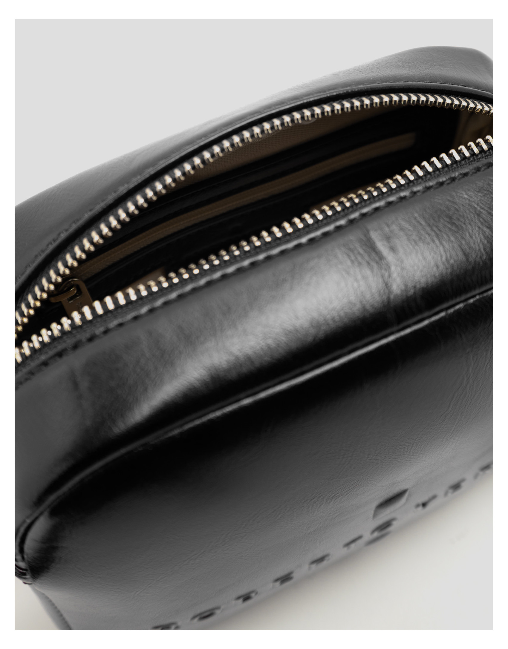 Crackle Black Bazin Shoulder Bag - Mujer | Roberto Verino