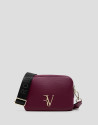 Thais plum grained leather shoulder bag - Mujer | Roberto Verino