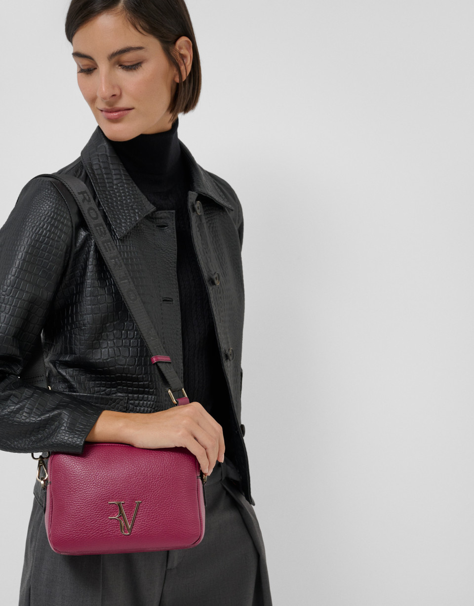 Bolso bandolera Thais piel granulada color ... | Roberto Verino