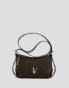 Margot brown suede shoulder bag - Mujer | Roberto Verino