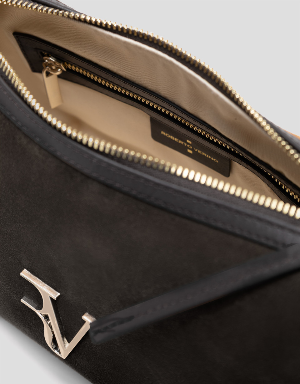 Margot brown suede shoulder bag - Mujer | Roberto Verino