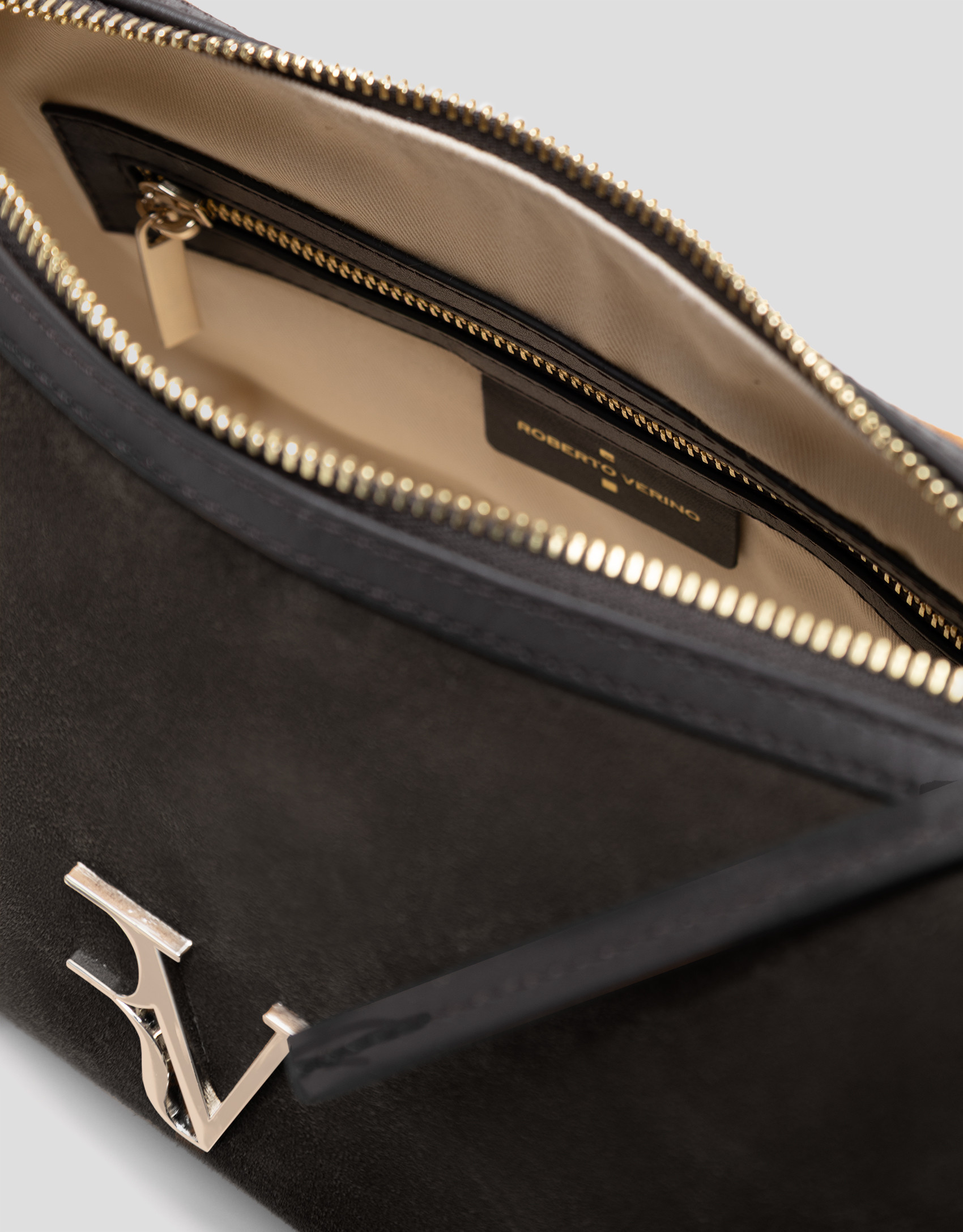 Margot brown suede shoulder bag - Mujer | Roberto Verino