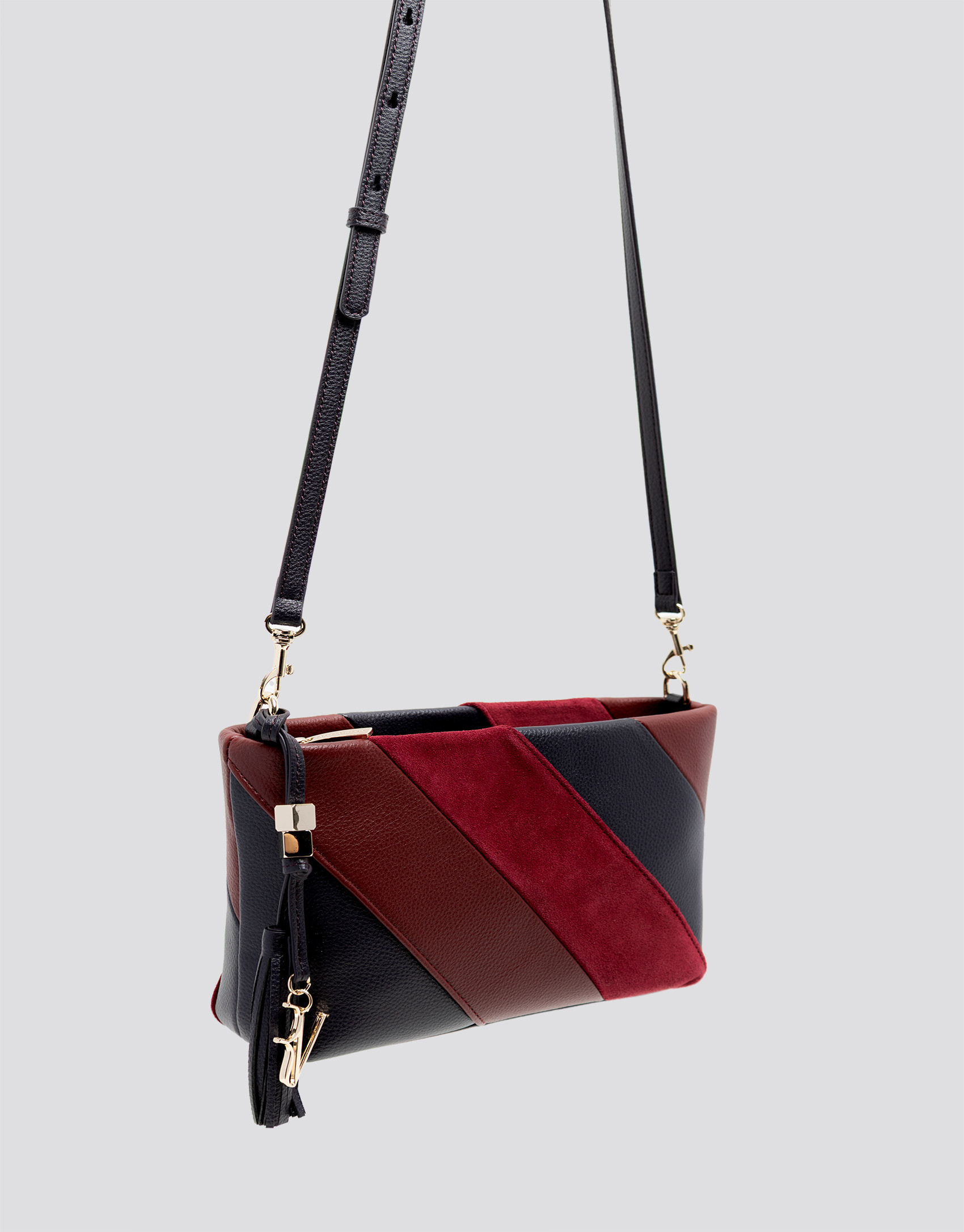 Clara Messenger patchwork leather shoulder ... | Roberto Verino