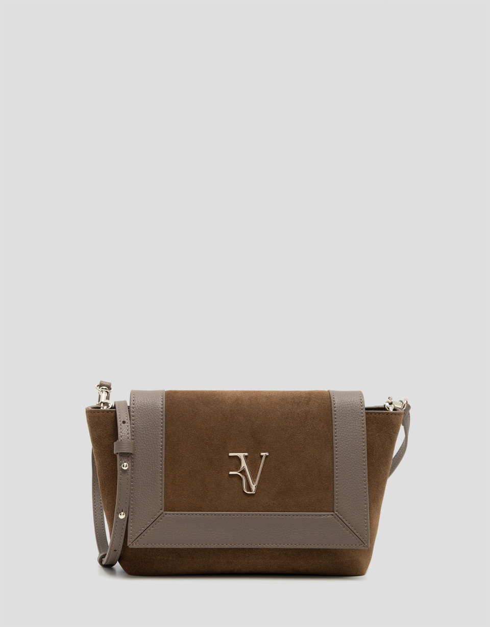 María Messenger leather and camel suede ... | Roberto Verino