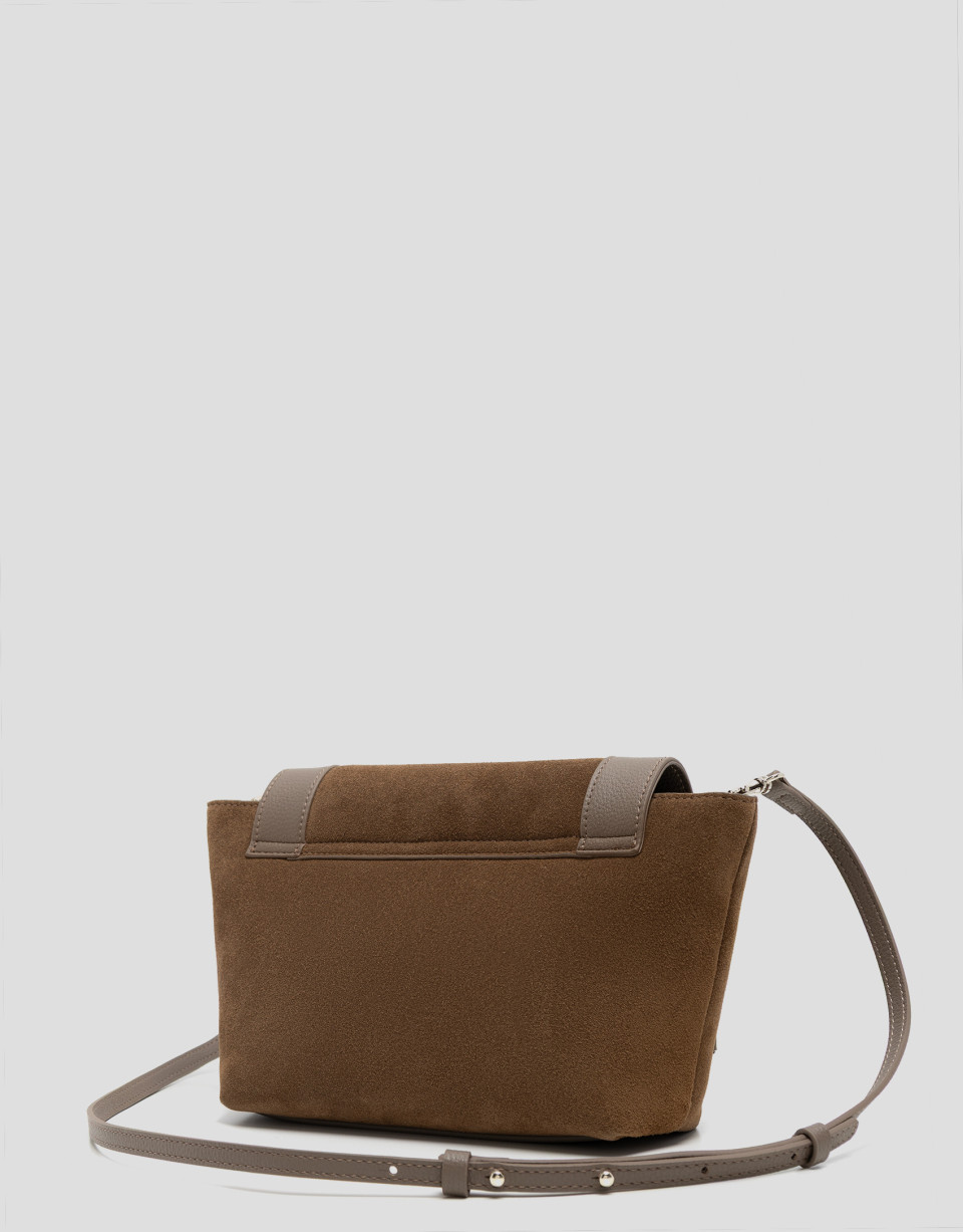 María Messenger leather and camel suede ... | Roberto Verino