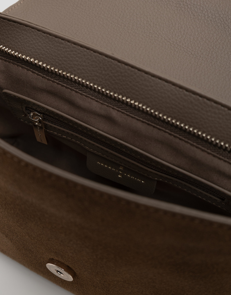 María Messenger leather and camel suede ... | Roberto Verino