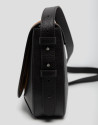Bolso bandolera Iera piel y serraje brandy | Roberto Verino
