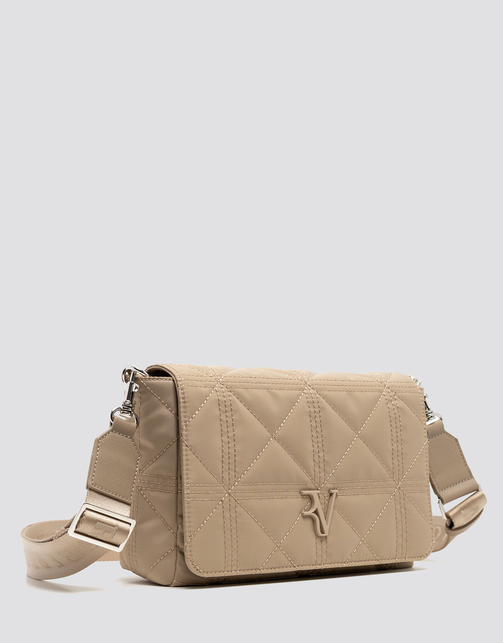Bolso bandolera Uxía nailon beige - Mujer | Roberto Verino