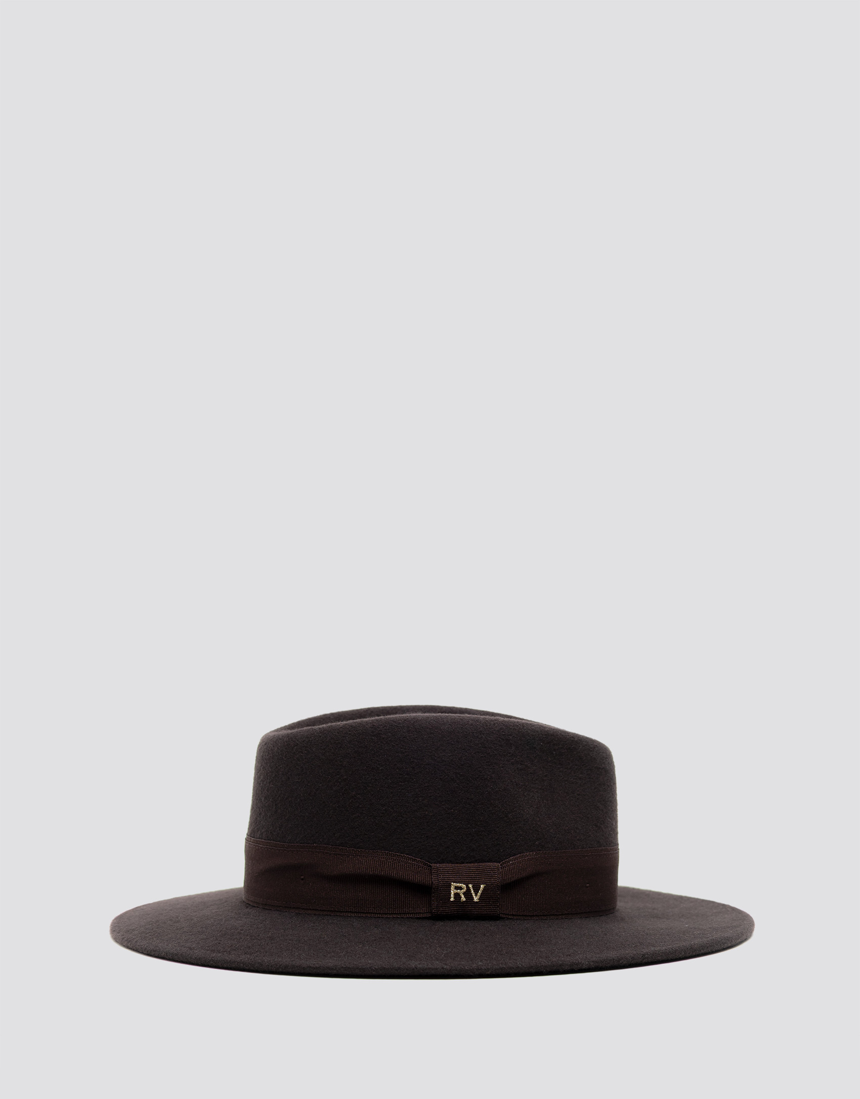 Fedora hat in brown felt - Mujer - AW2026 | Roberto Verino
