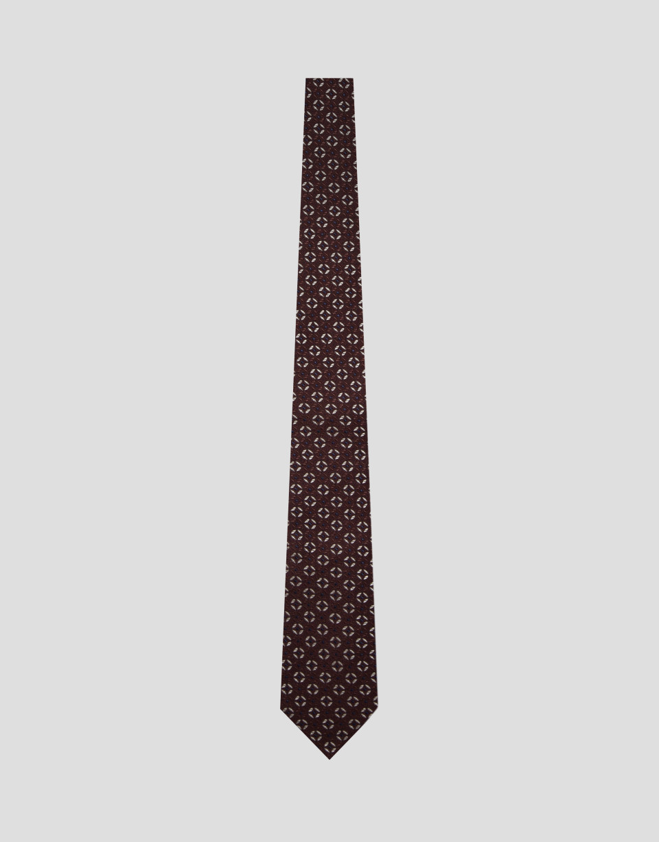 Cherry medallion jacquard silk tie - Hombre | Roberto Verino