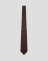Corbata seda jacquard medallones cereza | Roberto Verino