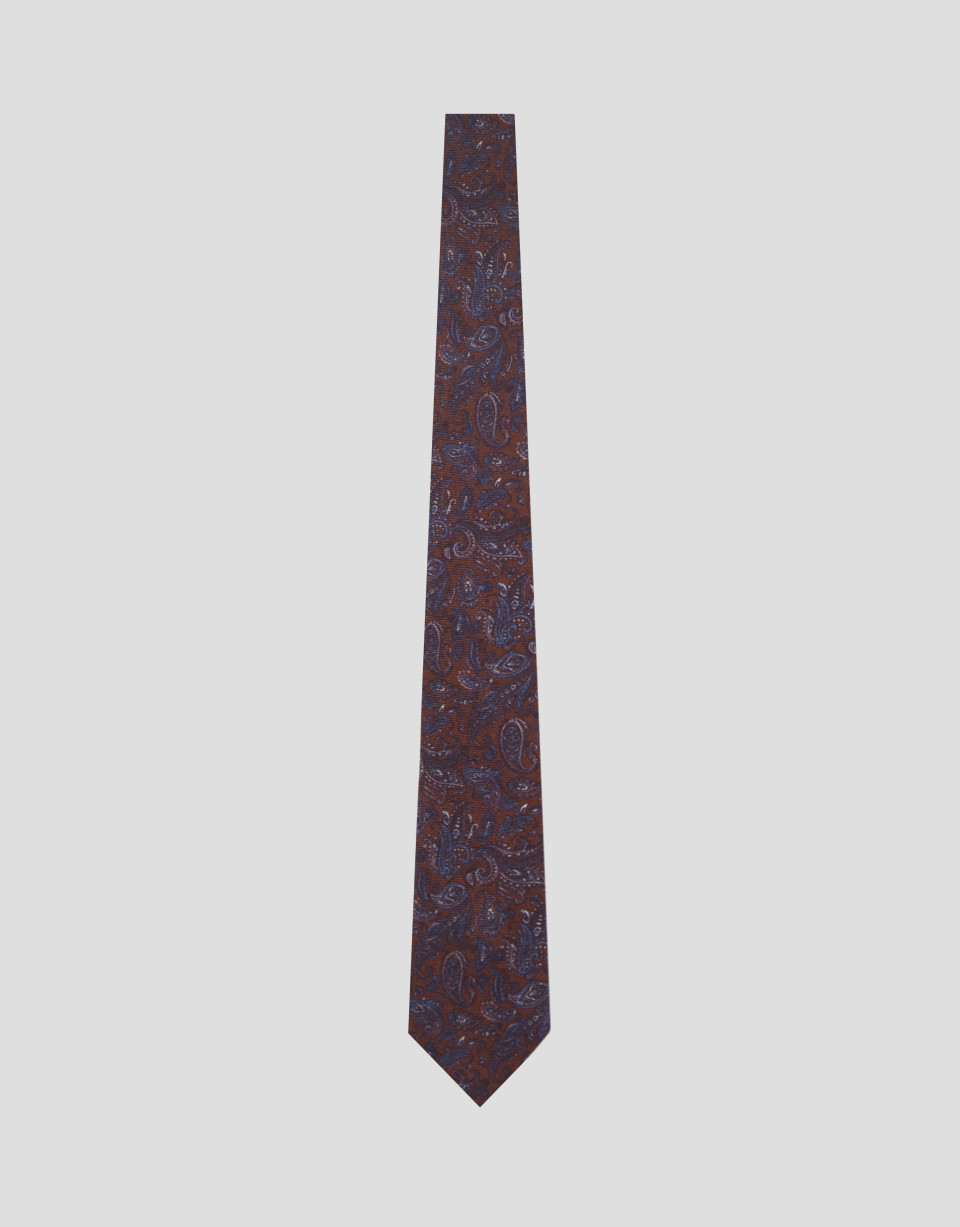 Corbata seda paisley cereza oscuro - Hombre | Roberto Verino