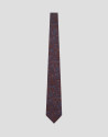 Dark cherry silk paisley tie - Hombre - AW2026 | Roberto Verino