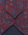 Corbata seda paisley cereza oscuro - Hombre | Roberto Verino