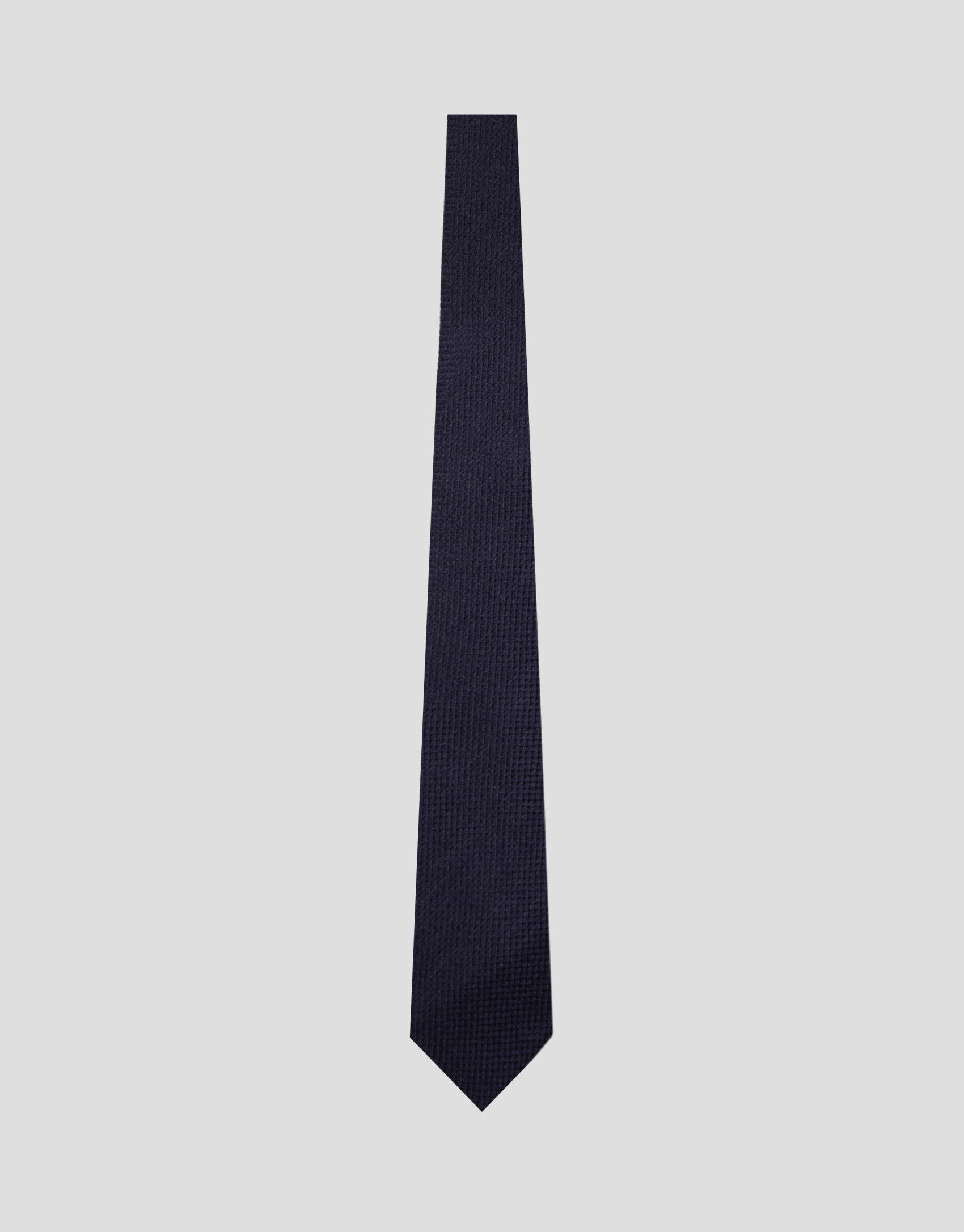 Textured navy silk tie - Hombre - AW2026 | Roberto Verino
