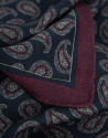 Pañuelo paisley marino/cereza/crudo - Hombre | Roberto Verino