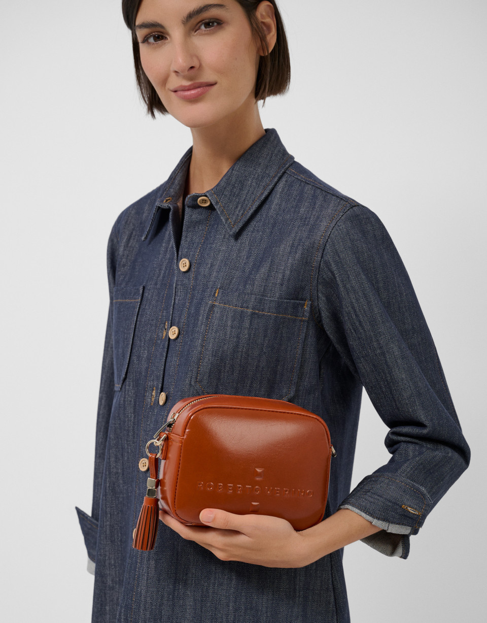 Bazin brandy crackle crossbody bag - Mujer | Roberto Verino