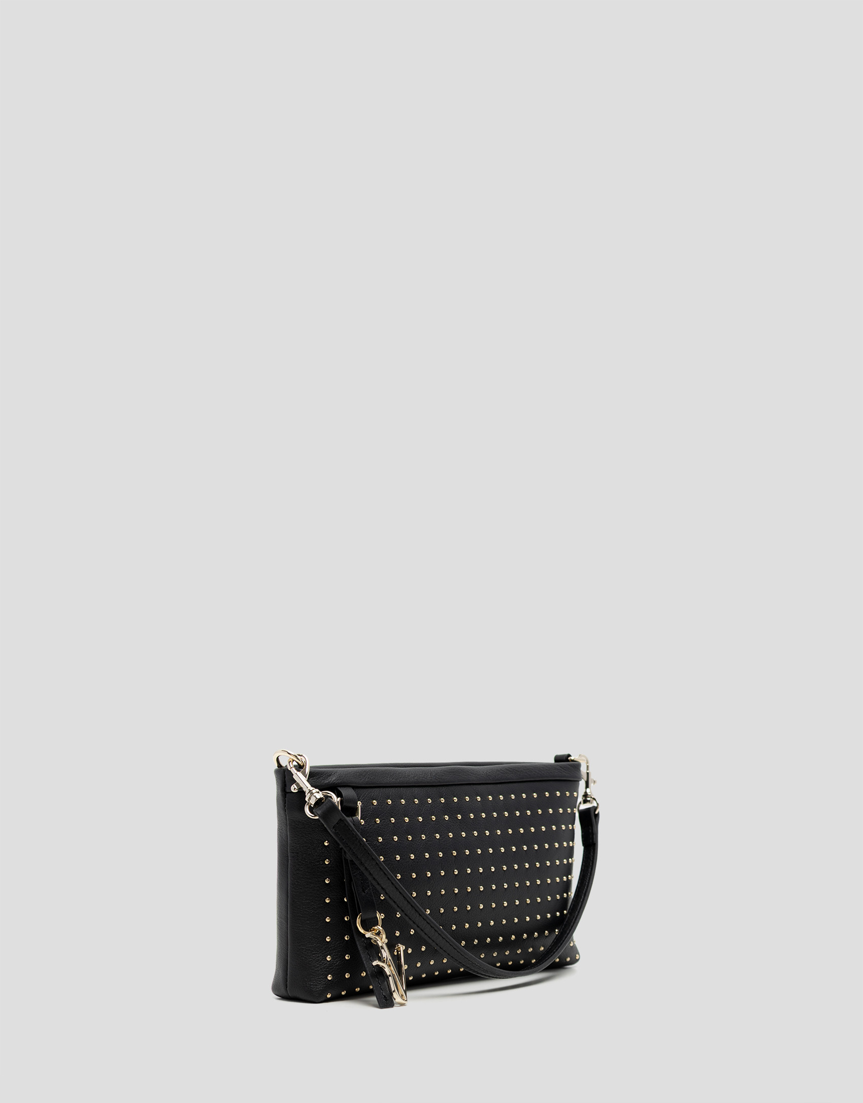 Victoria Mini black leather handbag with studs | Roberto Verino