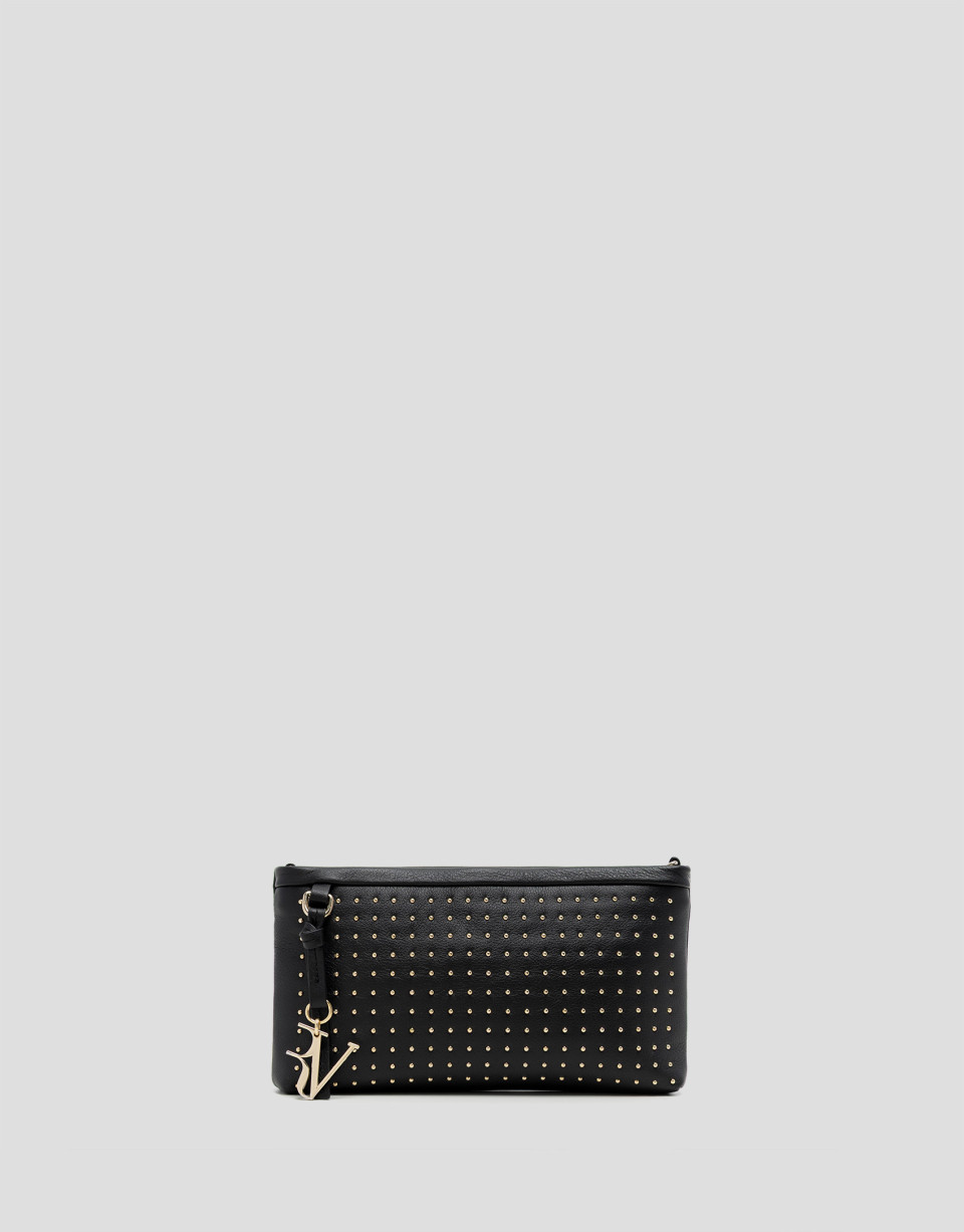Bolso de mano Victoria Mini piel negro con ... | Roberto Verino