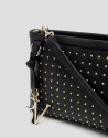 Victoria Mini black leather handbag with studs | Roberto Verino