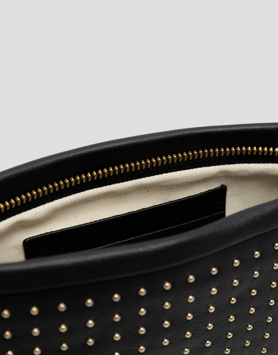 Bolso de mano Victoria Mini piel negro con ... | Roberto Verino