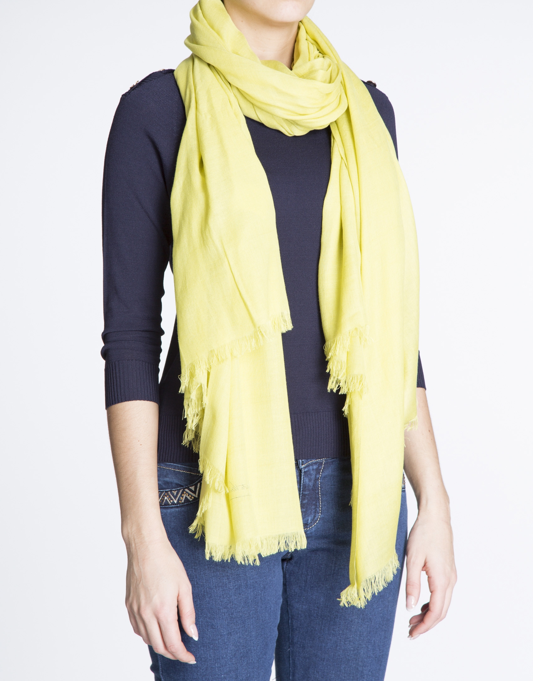Plain yellow scarf