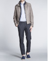 Khaki track jacket with removable vest 