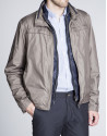 Khaki track jacket with removable vest 