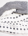 Navy blue dotted scarf