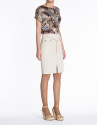 Falda algodón beige con cadena