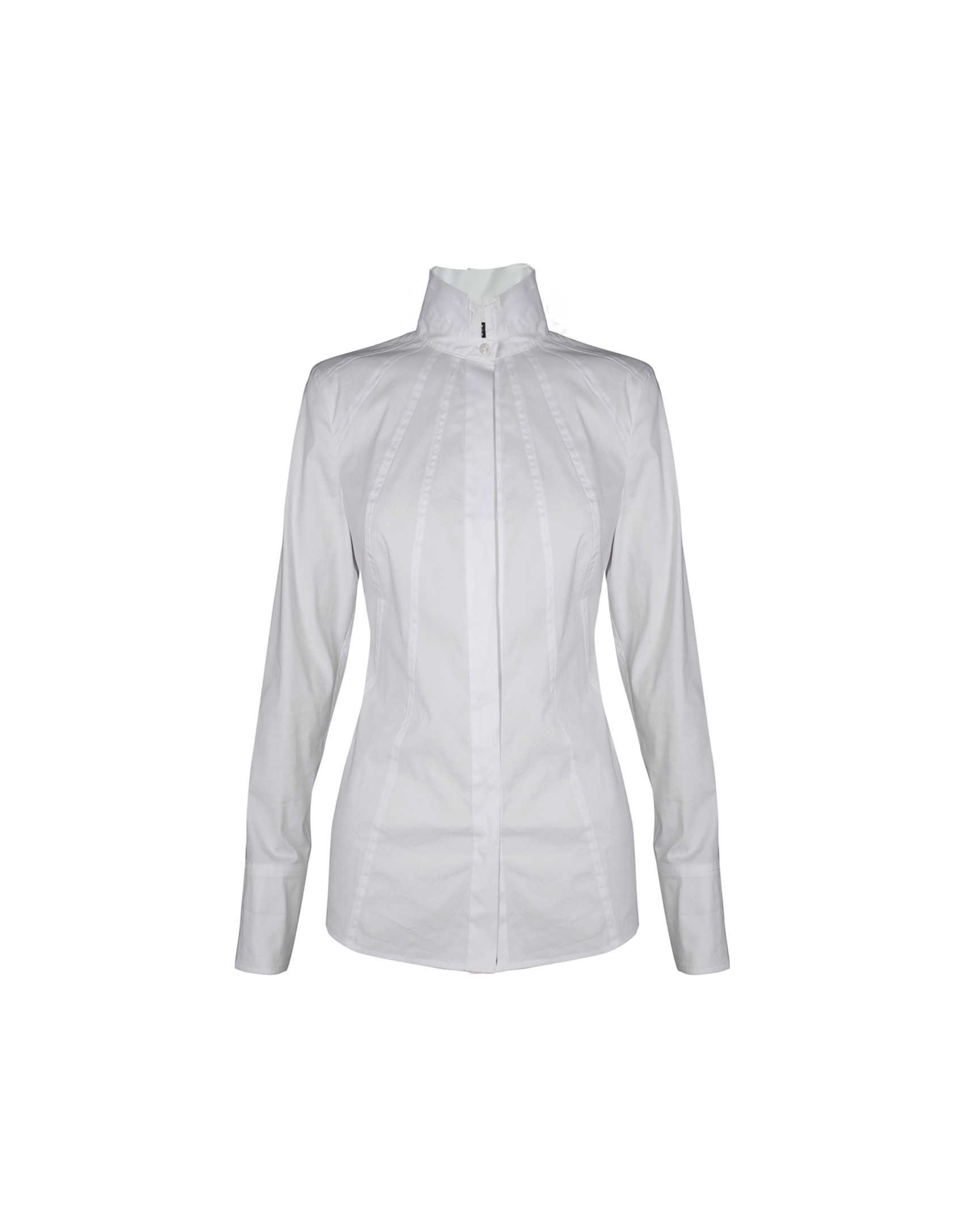 Camisa blanca cuello chimenea