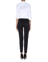 White cotton shirt with front tucks 
