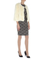 Short beige rabbit fur jacket 