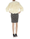 Short beige rabbit fur jacket 