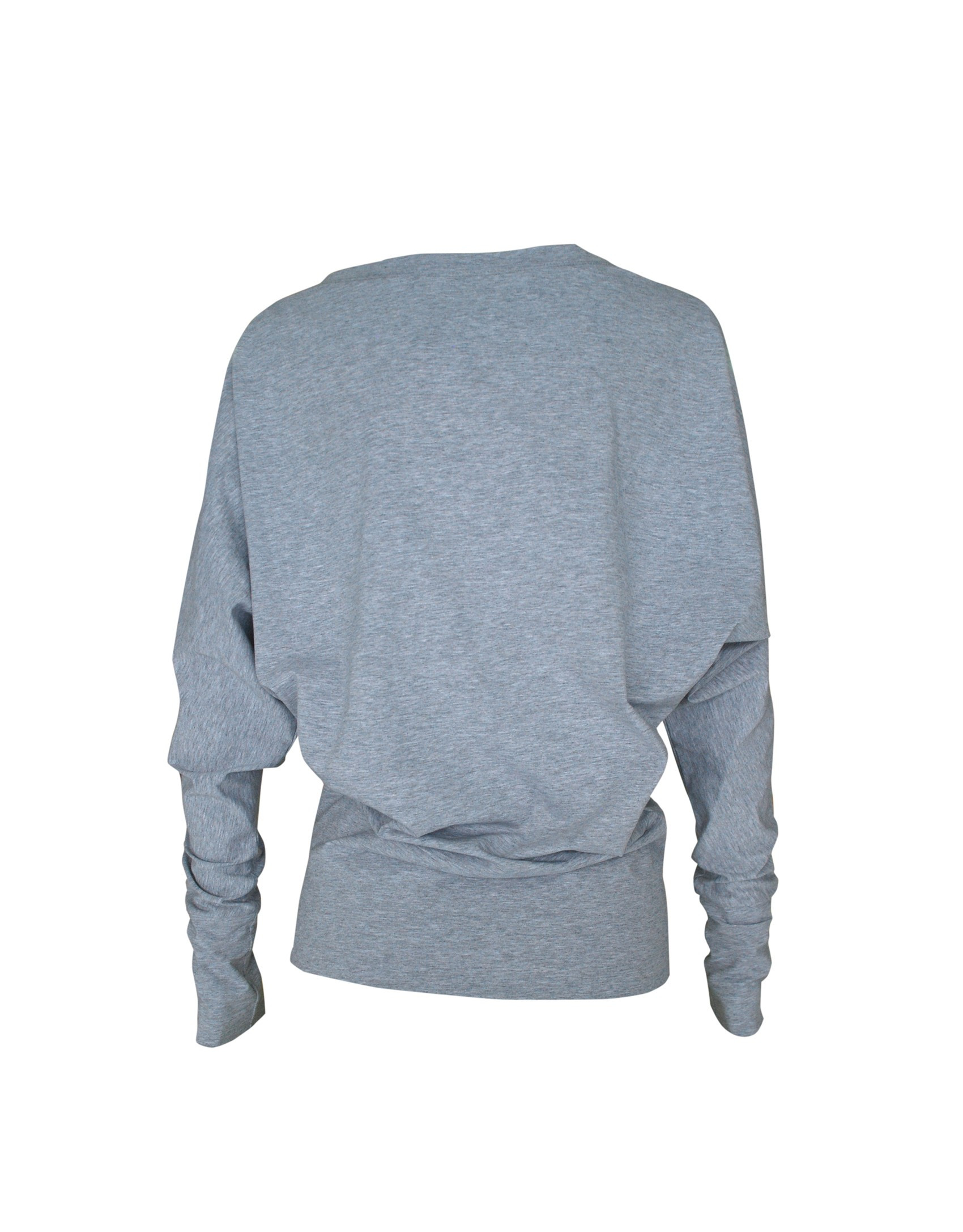 Grey T-shirt with bordeaux RV logo and flower