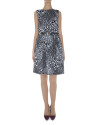Gray animal print knit dress 
