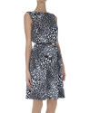 Gray animal print knit dress 