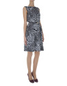 Gray animal print knit dress 