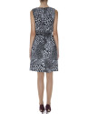 Gray animal print knit dress 