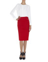 Burgundy straight shirt with flaps