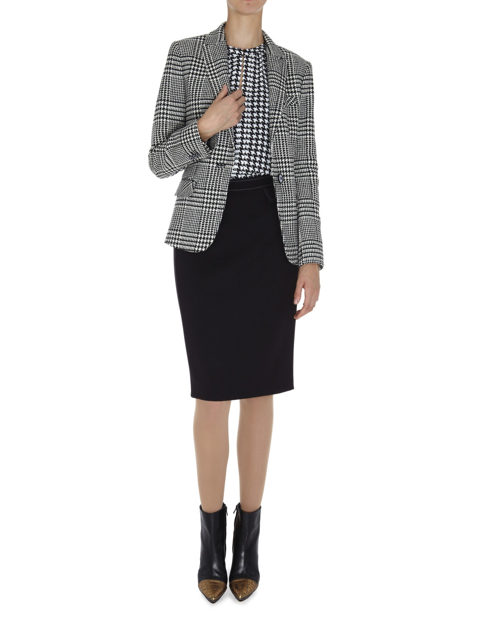 Gray Prince of Wales blazer with one button 