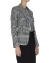 Gray Prince of Wales blazer with one button 