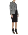 Gray Prince of Wales blazer with one button 