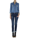 Jeans shirt with pearl appliqués
