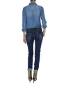 Jeans shirt with pearl appliqués