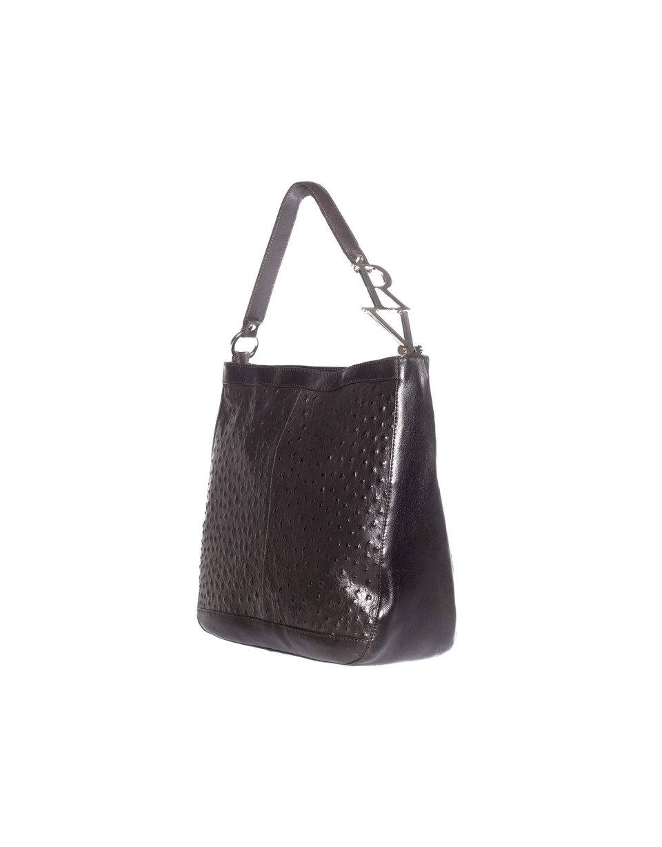 Medium square bag ostrich