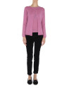 Chaqueta rosa palo para twin set en lana y seda