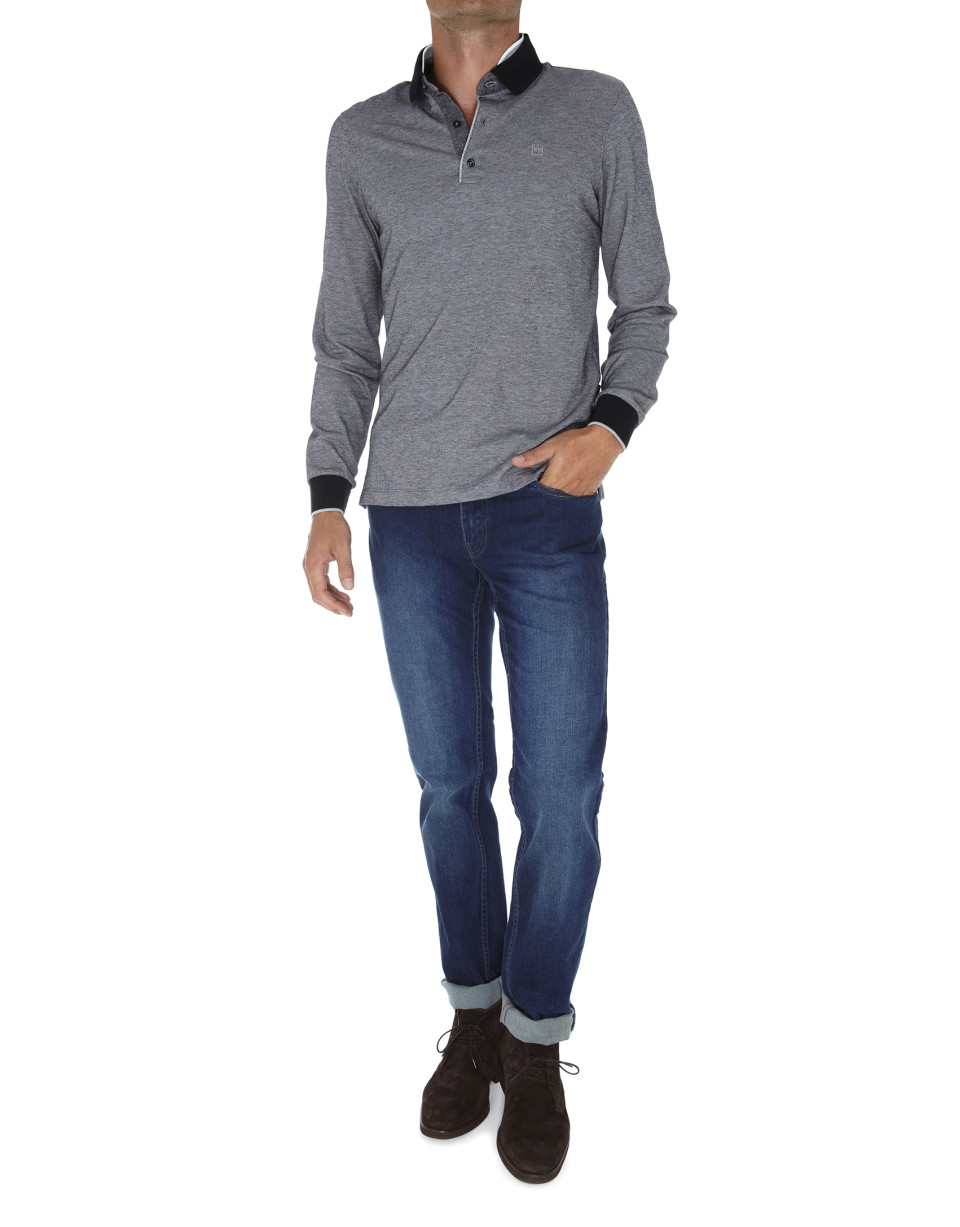 Bicolor polo shirt